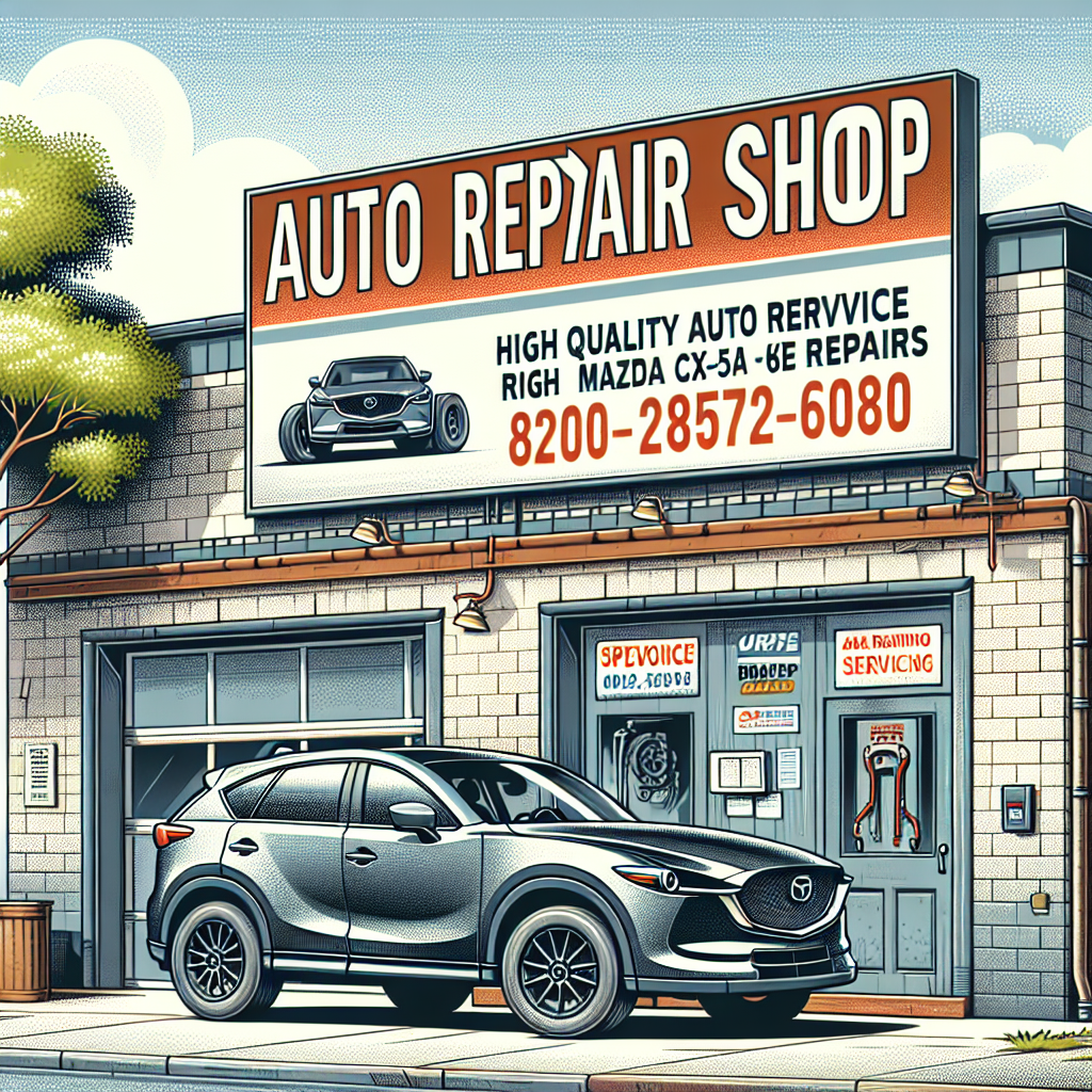 Cleveland Auto Repair shop, highly rated for Mazda CX-5 brake services, with contact number (216) 480-9538 and website www.thelandautorepair.com.