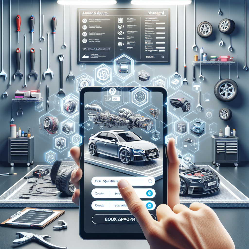 Cleveland's top-rated Audi care shop showcasing its award-winning services, with an enthusiastic invitation to book an appointment via call or online.