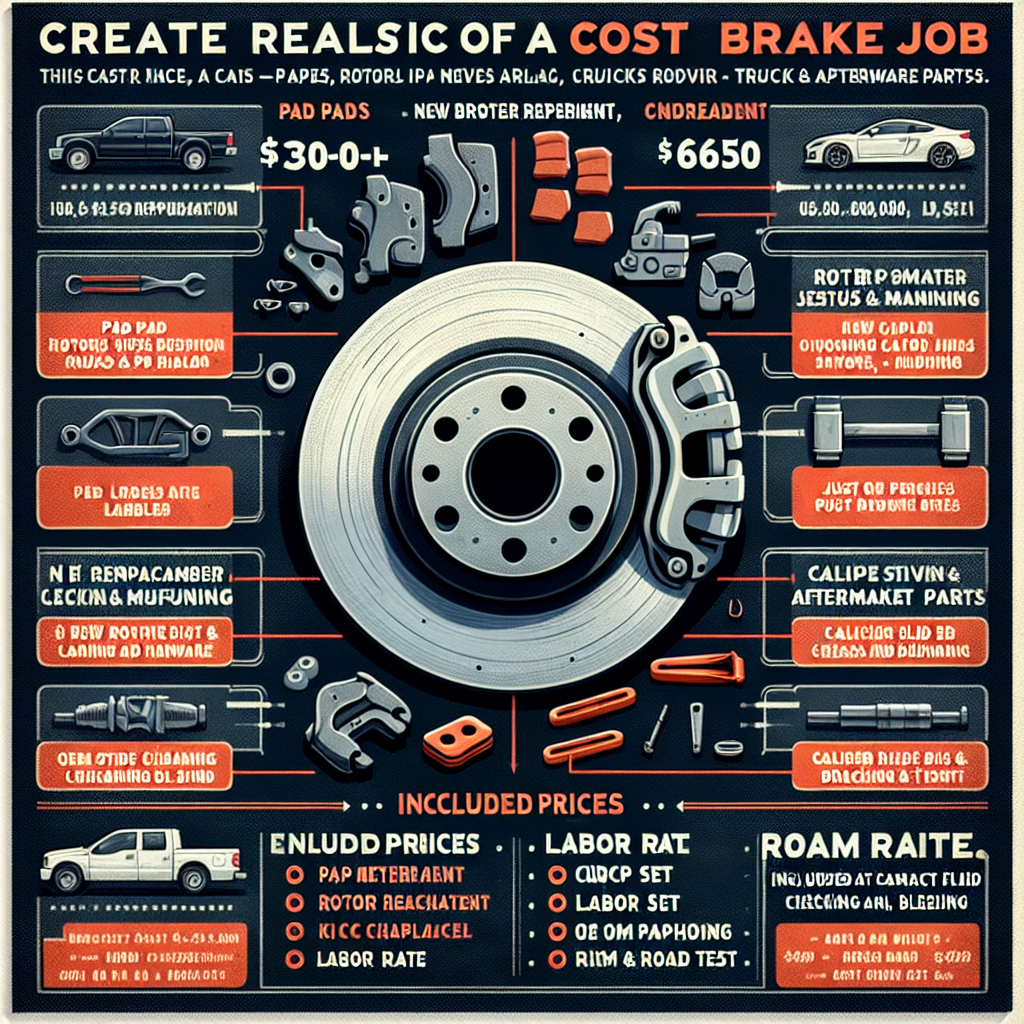 216 Data Snapshot—what’s a brake job cost in Cleveland? Typically $300–$650 per axle for pads+rotors (higher for trucks/performance). Cost drivers: pad material, rotor replacement vs machining, caliper/hardware condition, rust/corrosion, labor rate, OEM vs aftermarket. Includes: new pads and rotors, hardware/clip set, caliper slide clean & lube, brake fluid check/bleed, road test. Call 216-480-9538 | www.thelandautorepair.com