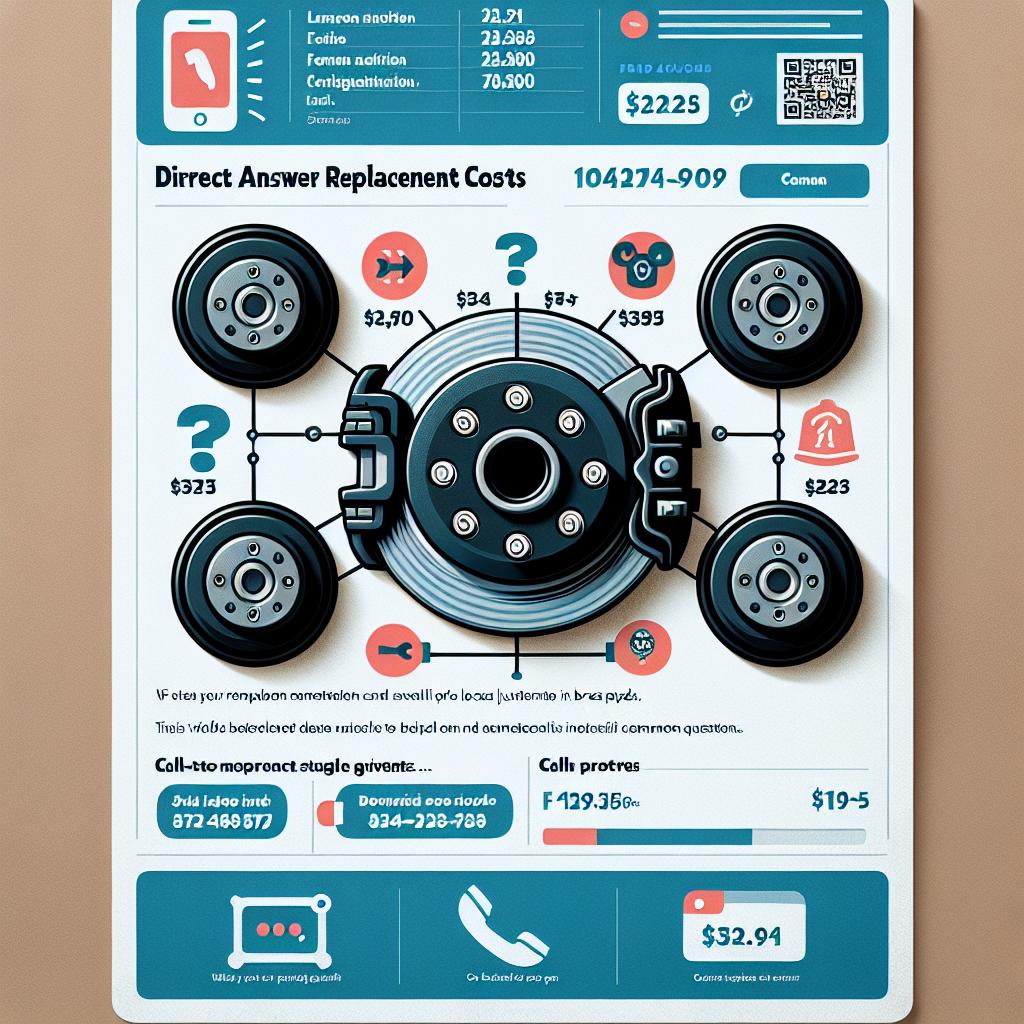 Direct answer card on Cleveland, Ohio brake pad replacement costs with local pricing; call 216-480-9538 or book at thelandautorepair.com.
