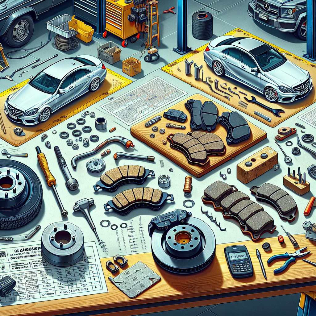 Cleveland OH brake replacement cost mercedes matrix—pad/rotor line-items, front vs rear labor, and wear thresholds; parts vs labor breakdown. Call 216-480-9538 | thelandautorepair.com